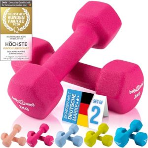 Hanteln 2 kg Neopren 2er Set für Gymnastik und Fitness