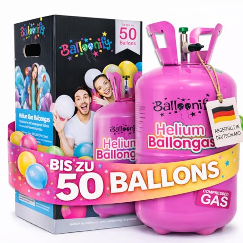 Balloonify Heliumflasche für ca. 50 Luftballons – 400 Liter Helium