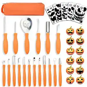 Kürbis-Schnitzset Hoshin für Halloween mit 18 Werkzeugen