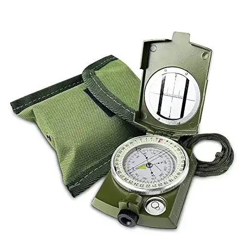 Militärkompass Gvolatee mit Tasche für Camping und Outdoor-Aktivitäten