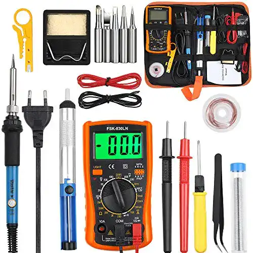 Lötkolben Set mit einstellbarer Temperatur und Zubehör