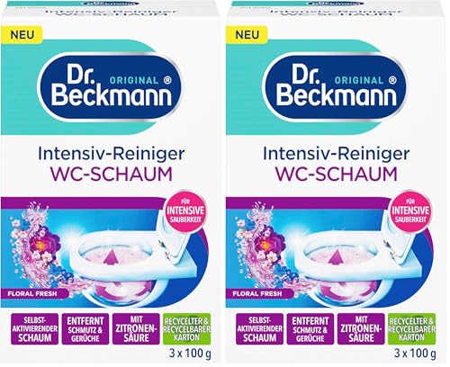 WC-Schaum Dr. Beckmann Aktivkohle – Selbstaktivierender Schaum 3×100 g