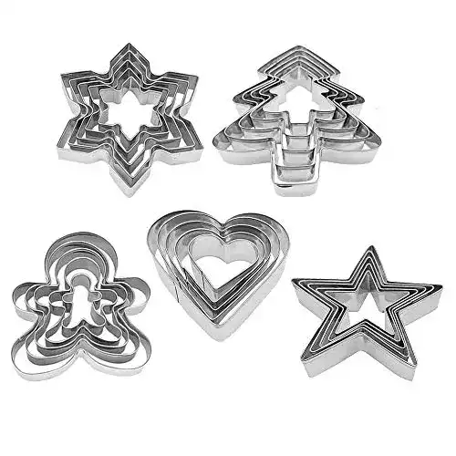 Ausstechformen O-Kinee Weihnachten: 25-teiliges Set aus Edelstahl