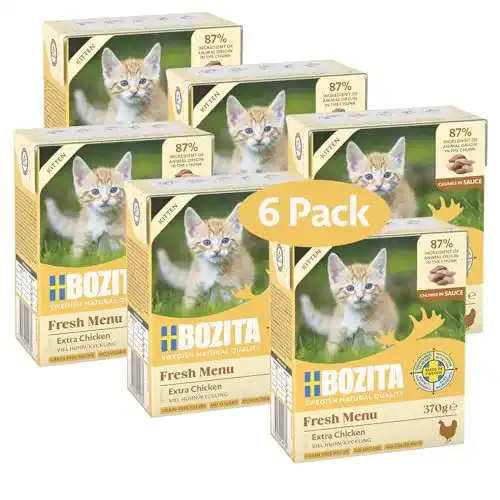 Bozita Katzenfutter Häppchen in Soße mit Hühnchen für Kitten