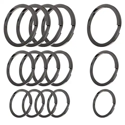 Schlüsselringe Cerbery Set aus gehärtetem Stahl 5 x 30 mm 5 x 25 mm
