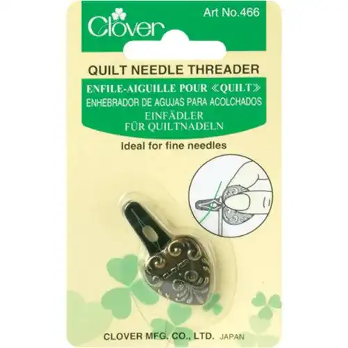 Nadeleinfädler von Clover für feine Nadeln im Antik-Gold-Design