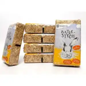 Einstreu für Meerschweinchen – 100% natürliches Stroh in 6x1kg Beuteln