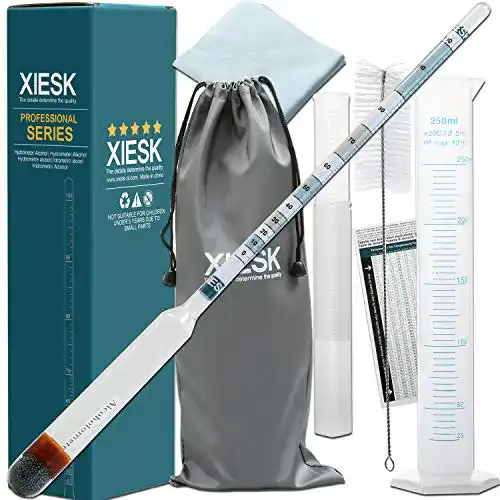 Alkoholmeter XIESK Professionell Hydrometer 0-100 Volumenprozent