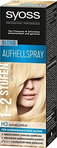 Syoss H3 Blond Aufhellspray Stufe 3, 3er Pack für sanfte Haaufhellung
