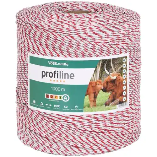 Weidezaunlitze VOSS.farming Profiline 1000m 1×0,25 Kupfer