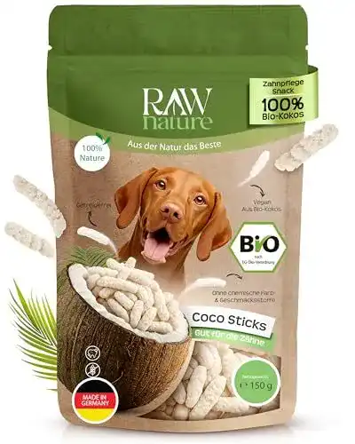 Dental-Sticks für Hunde von RAW Nature – Kokos-Sticks Hundesnack