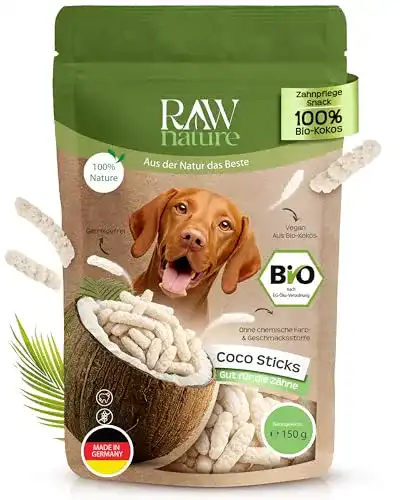 Dental-Sticks für Hunde von RAW Nature – Kokos-Sticks Hundesnack