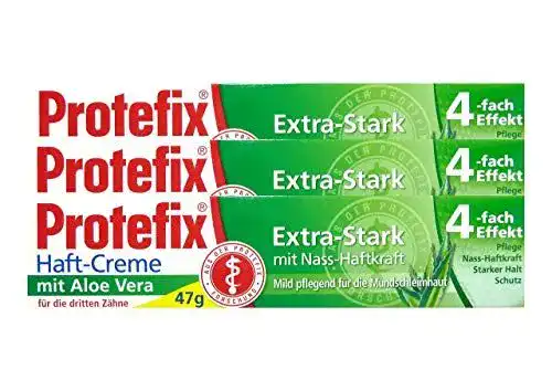Protefix Haftcreme 3x Aloe Vera Extra-Stark mit Nass-Haftkraft