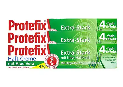 Protefix Haftcreme 3x Aloe Vera Extra-Stark mit Nass-Haftkraft