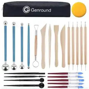 Modellierwerkzeug Genround – 25-teiliges Set für Tonbearbeitung