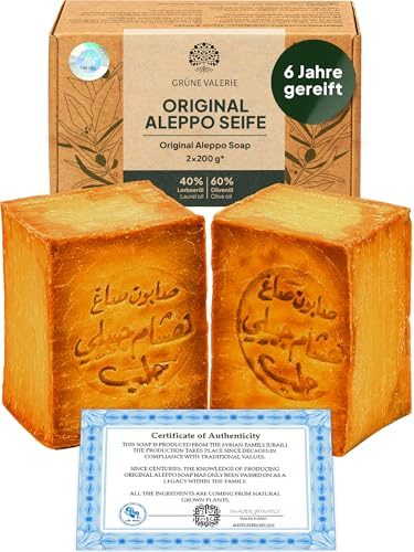 Aleppo-Seife mit 40% Lorbeeröl und 60% Olivenöl, 400g