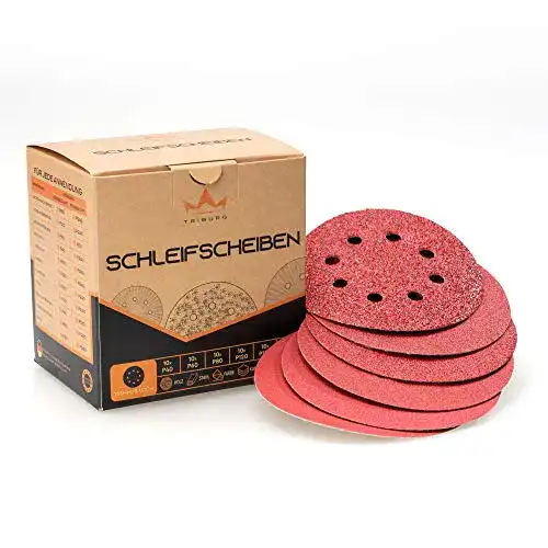 Schleifscheiben 125 mm Triburg Klett Schleifpapier Set 60 Stück