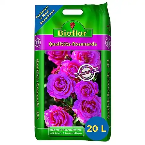 Rosenerde Bioflor Premium 20 Liter für gesunde Balkonpflanzen