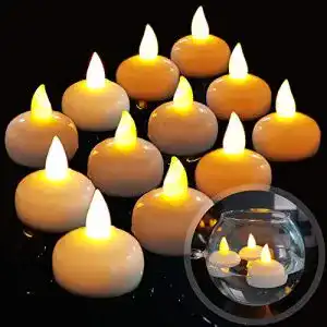 Schwimmkerzen Diyife mit 12 LEDs – Wasserdichte flammenlose Teelichter