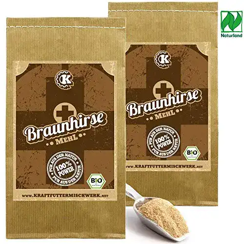 Braunhirse Kraftmischer 2 x 1 kg fein vermahlen für eine glutenfreie Ernährung
