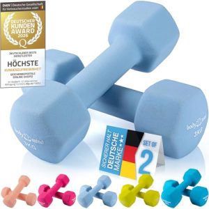 Hanteln 3 kg Set aus Neopren für Gymnastik und Krafttraining