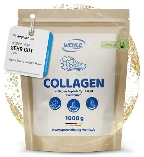 Wehle Sports Kollagen Pulver 1 kg, bioaktiv und hochwertig
