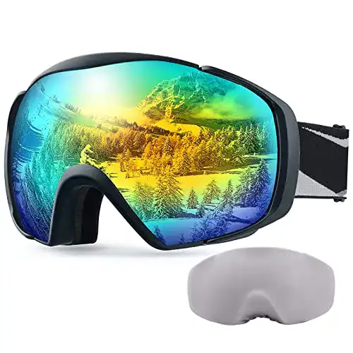 Skibrille OutdoorMaster Unisex Premium mit Schutzhülle
