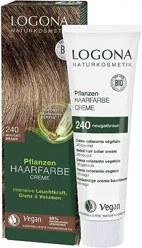Braune Haarfarbe von Logona – Naturkosmetik Pflanzen-Haarfarbe Creme 240