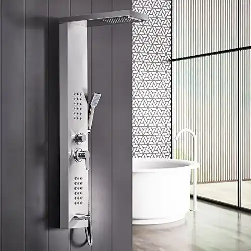 Duschpaneel GD Duscharmaturen Set mit Regendusche und Wasserfall-Funktion