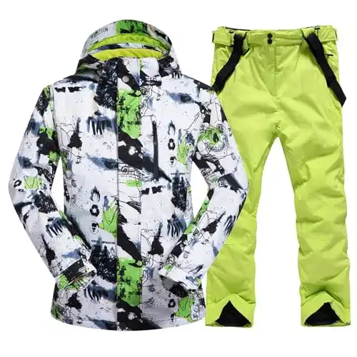 Skianzug für Herren – ALSOGO Ski Jacke und Hosen Set
