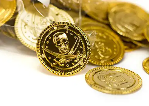 Spielgeld Trendario 150 Goldmünzen für Kinder und Piratenpartys