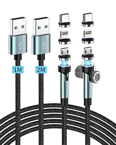 Magnetisches 3-in-1 Ladekabel Kuulaa mit 360° und 180° Design