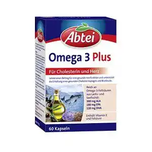 Cholesterinsenker Abtei Omega 3 Plus Nahrungsergänzungsmittel