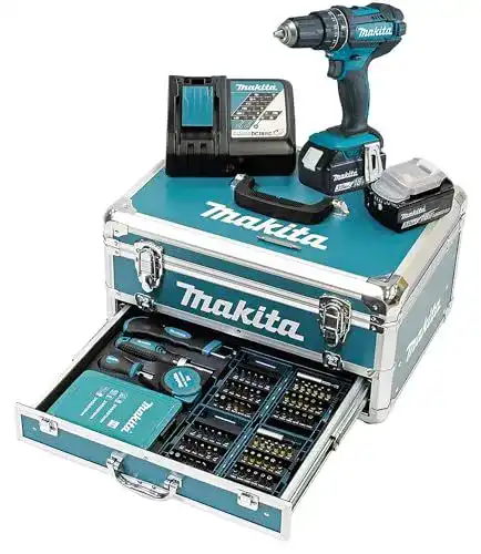 Akkuschrauber-Set Makita DHP482RFX9 mit 2 Akkus und Ladegerät
