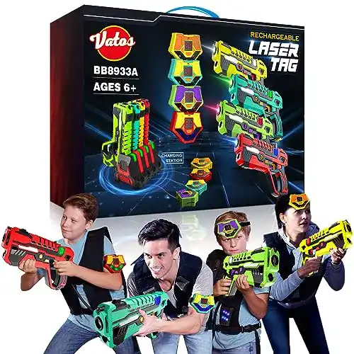 Lasertag-Set VATOS Wiederaufladbares Laser Tag Set für 4 Spieler