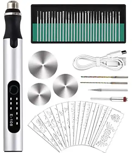 Elektrischer Gravierstift NEFLSI mit Zubehör und USB-Ladung