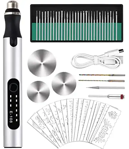 Elektrischer Gravierstift NEFLSI mit Zubehör und USB-Ladung