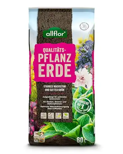 Pflanzerde Allflor 1 x 60 Liter Beutel – Gebrauchsfertige Blumenerde