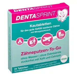 Zahnputztabletten Dentasprint 24 ohne Zahnbürste