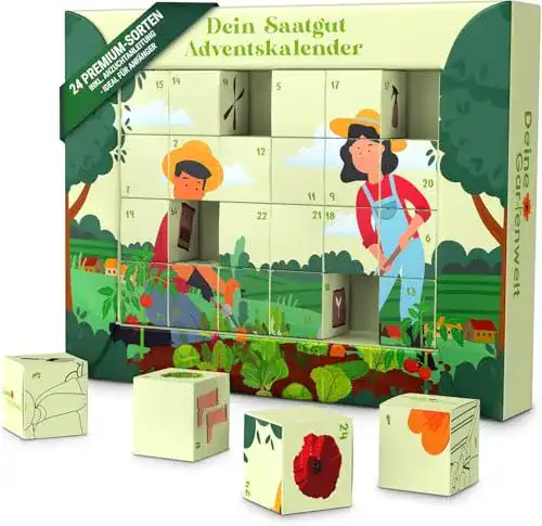 Adventskalender für Frauen mit Saatgut von Deine Gartenwelt