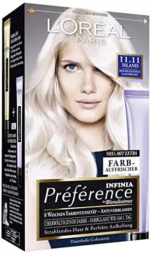 L’Oréal Haarfarbe Préférence Coloration 11.11 Sehr Helles Kühles Platinblond 3er Pack