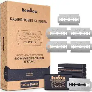 Bambaw Rasierhobel Klingen 100 Universale für Herren und Damen