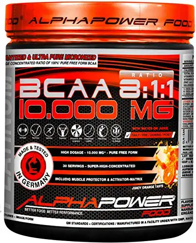 BCAA-Pulver Alphapower Food hochdosiert 500g