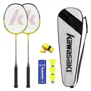 Badminton-Set mit Schlägern und Federbällen für Freizeit und Wettkampf
