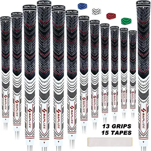 Golfgriffe SAPLIZE CL04 (13 Griffe + Klebebänder) aus Hybrid-Gummi