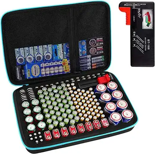 Batterie Aufbewahrungsbox mit Batterietester für 220+ Batterien