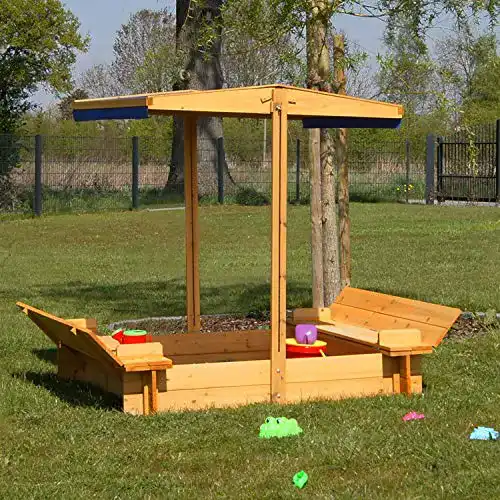 Sandkasten mit Dach von Merschbrock Trade GmbH, absenkbar