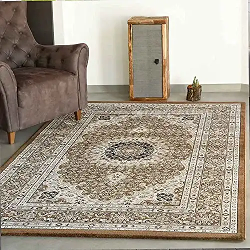 Orientteppich Vimoda im Wohnzimmer Stil mit Ornament Bordüre