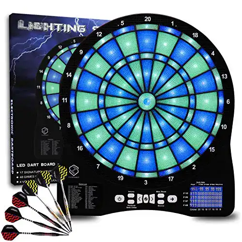 Elektronische Dartscheibe Turnart 2022 mit LED und 48 Spielen