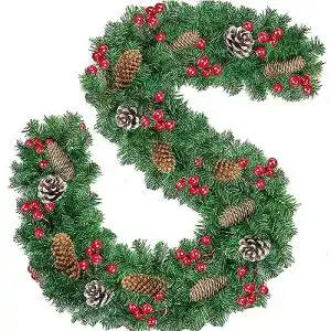 Edwinene Weihnachtsgirlande 2,7 Meter für Dekoration und Festlichkeiten